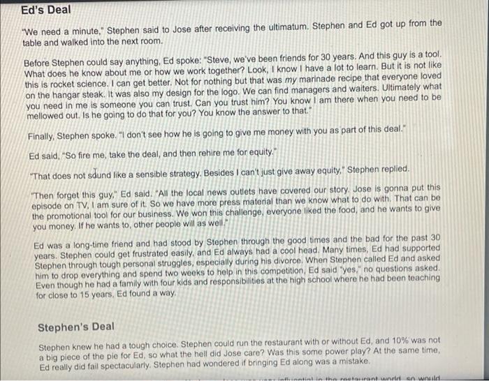 - explain the problem and what needs to be