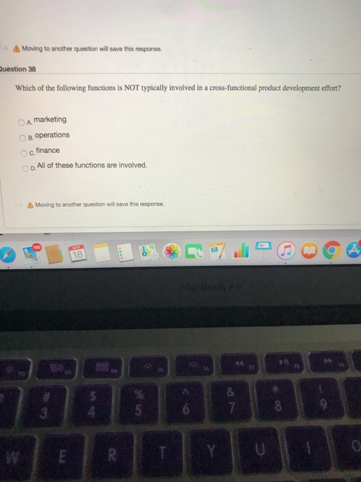 Moving to another question will save this