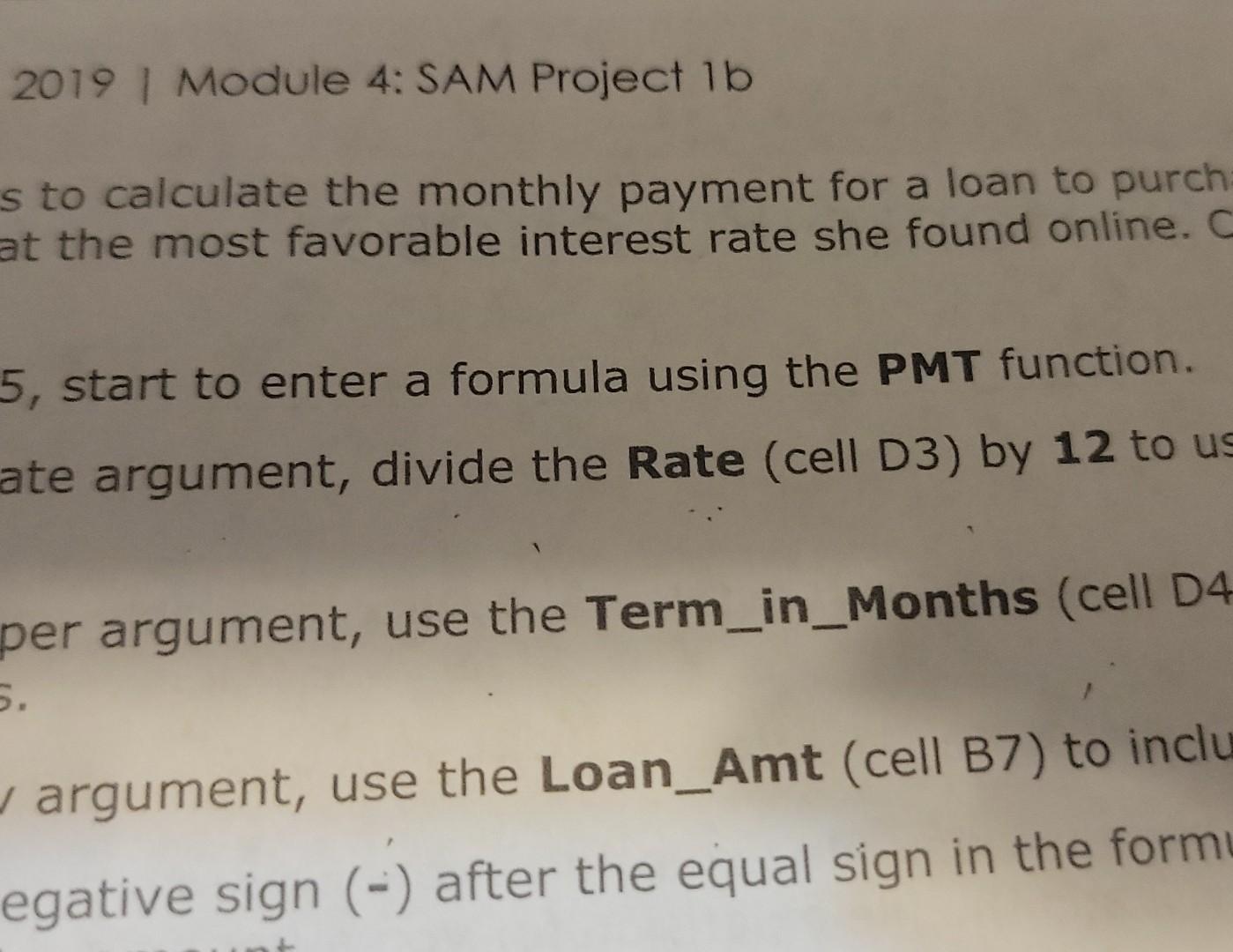 y Cashman Excel 2019 | Module 4: SAM Project lb