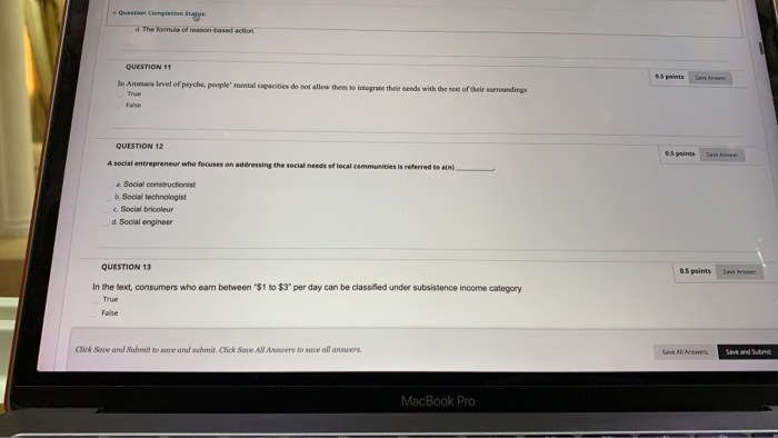 Question Completion QUESTION 7 There are three