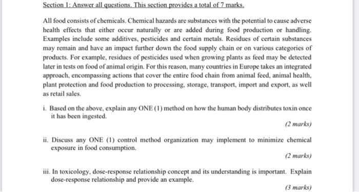 Section 1: Answer all questions. This section