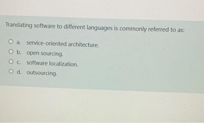Translating software to different languages is