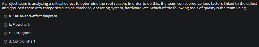 A project team is analyzing a critical defect to