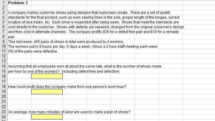 Please show all working 1 Problem 3 2 3 A company