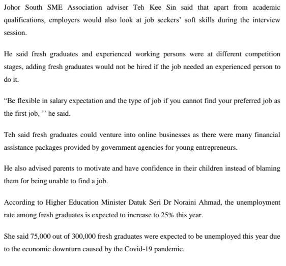 Based on above article; i. Identify challenges