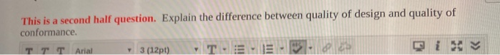 This is a second half question. Explain the