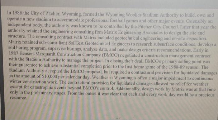 List the professional obligations of BMCO's