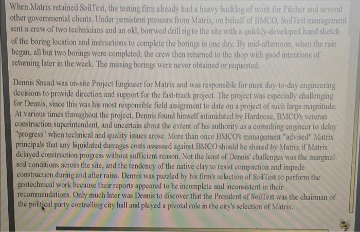 List the professional obligations of BMCO's