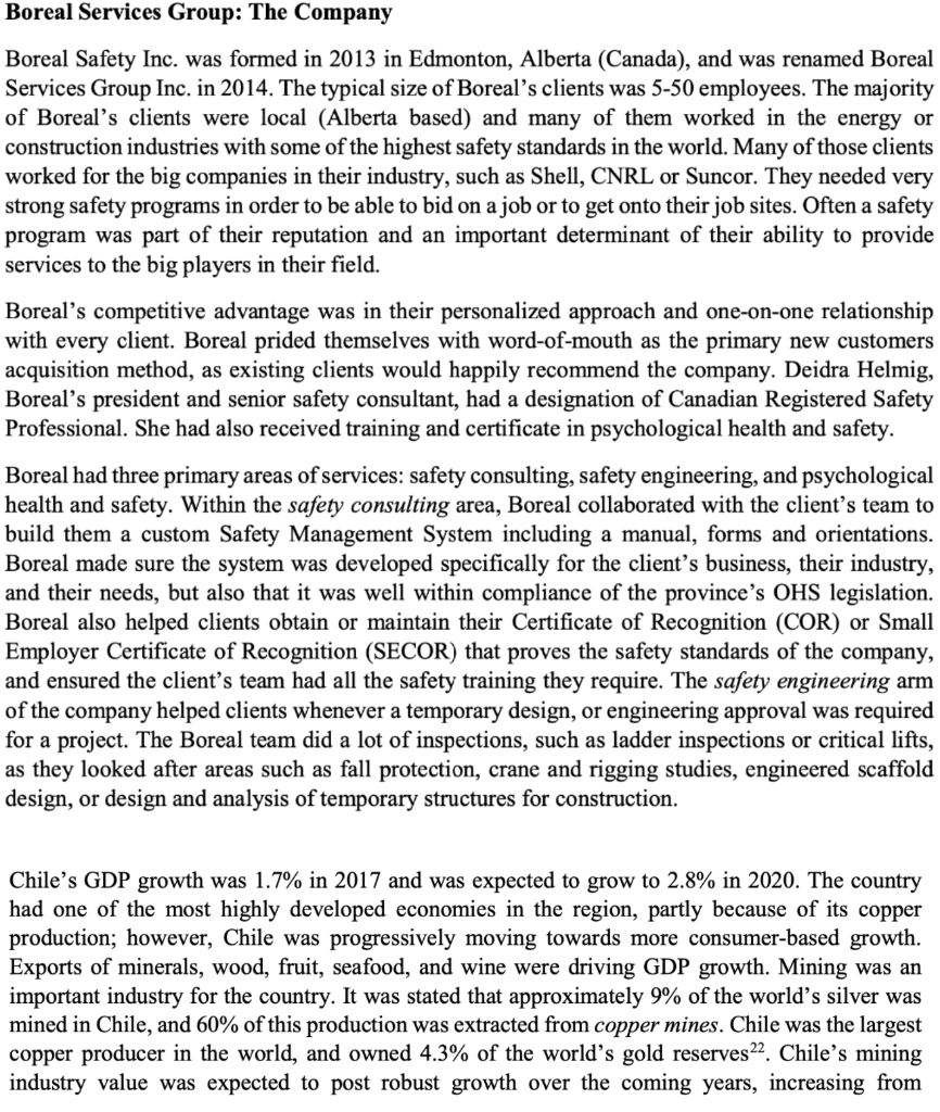 Boreal Services Group: The Company Boreal Safety