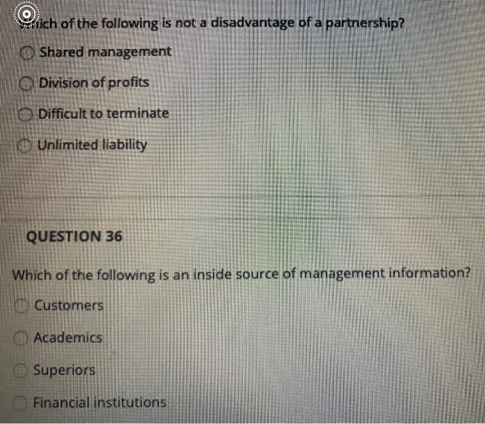 Which of the following is not a disadvantage of a