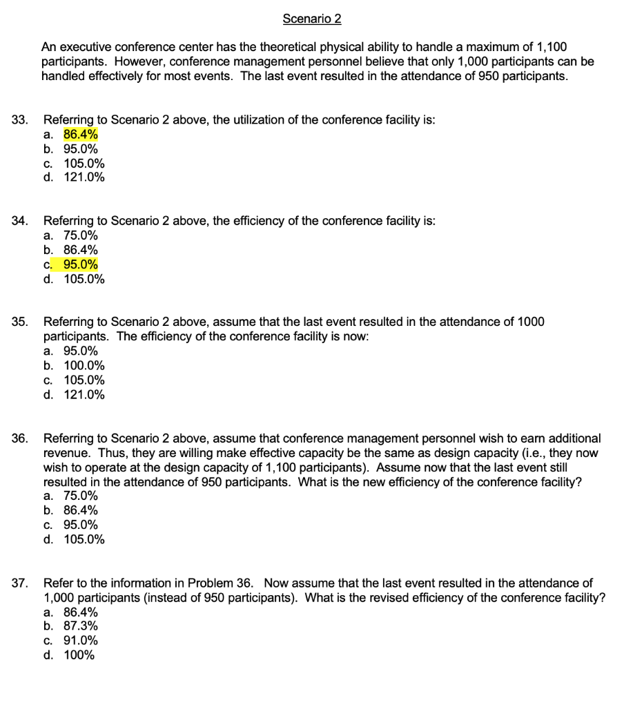 Can you answer question 35,36,37 Scenario 2 An