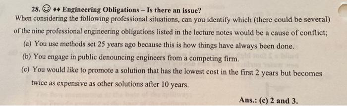 28. Engineering Obligations - Is there an issue?