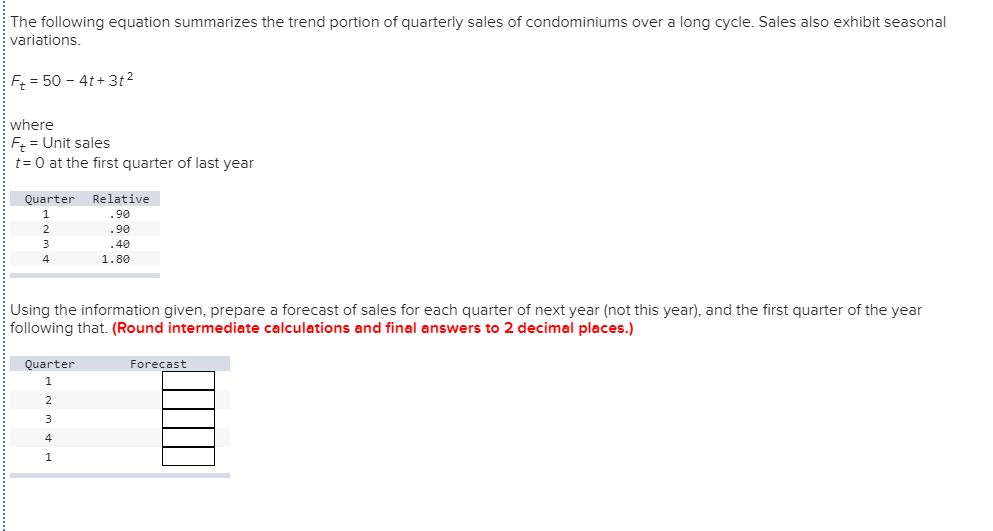 The following equation summarizes the trend