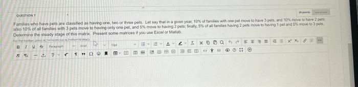 Families who have pets are classified as having