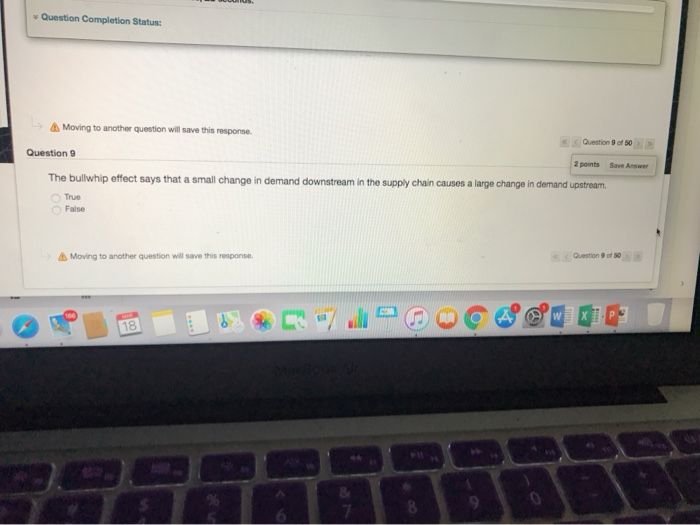 Moving to another question will save this