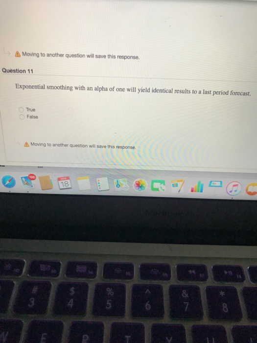 Moving to another question will save this