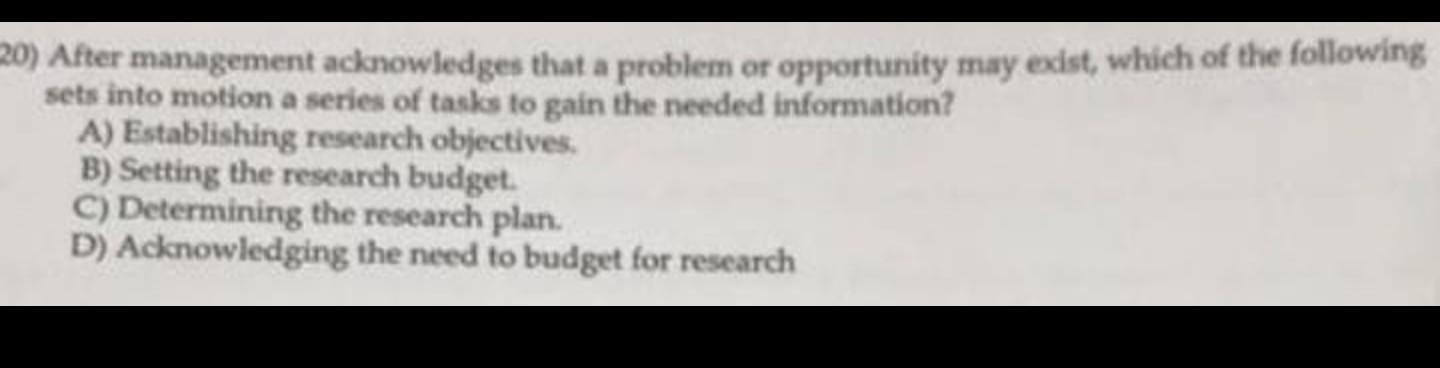 0) After management acknowledges that a problem