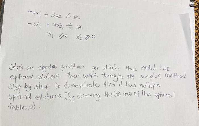SOLVE BY LINGO METHOD Minimize Z=3x, + 2X2 + 7x