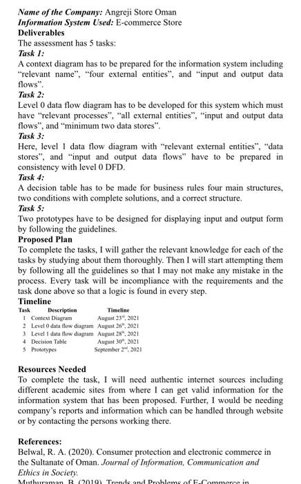 answer this task according to this this the