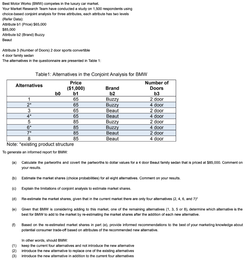 Marketing Analytics homework, answer question c,