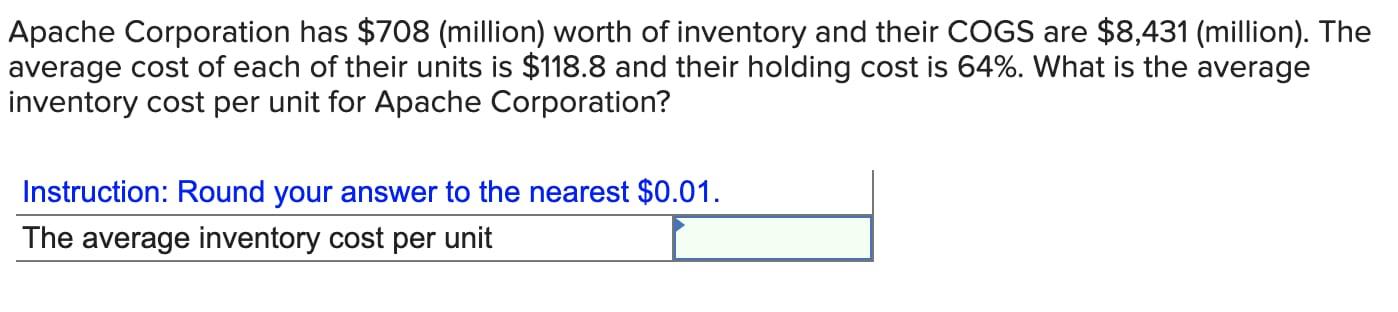 Need both i will upvote u Apache Corporation has