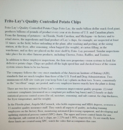 Frito-Lay's Quality Controlled Potato Chips