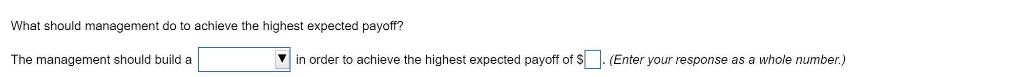 Drop-down menu includes "large facility", "medium