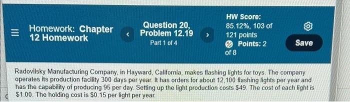 QUESTION 20. CHAPTER 12. part 1-4. PLEASE SHOW