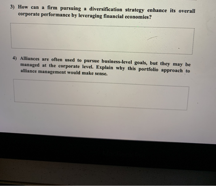 3) How can a firm pursuing a diversification