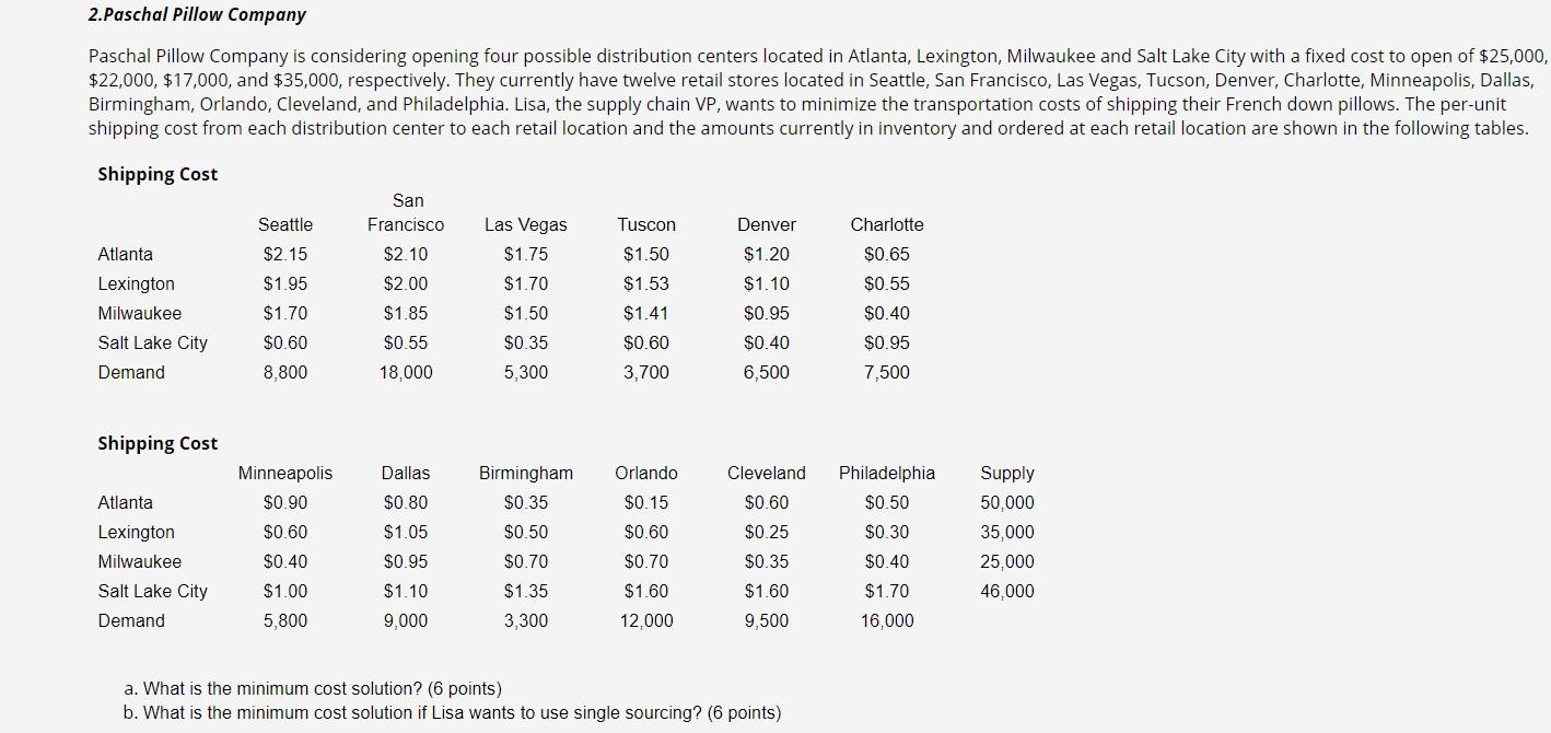 CCan you do this in Excel? 2.Paschal Pillow