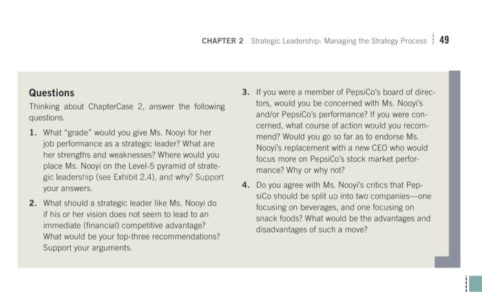 CHAPTERCASE 2 / PepsiCo's Indra Nooyi: