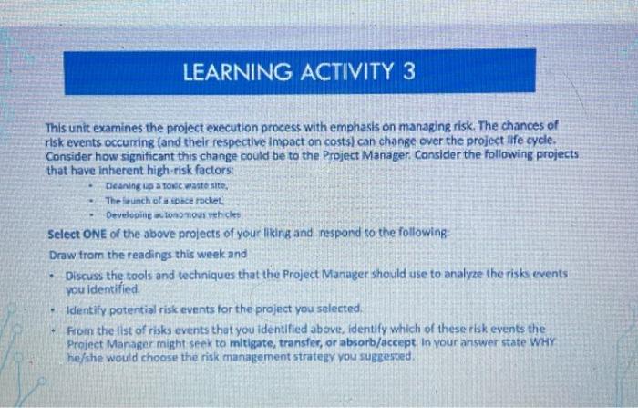 need new answer . No paraphrased LEARNING