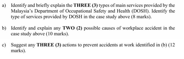 Question 4 (30 marks) Worker dies after falling