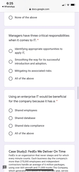 6:25 WhatsApp docs.google.com Case Study1: Why