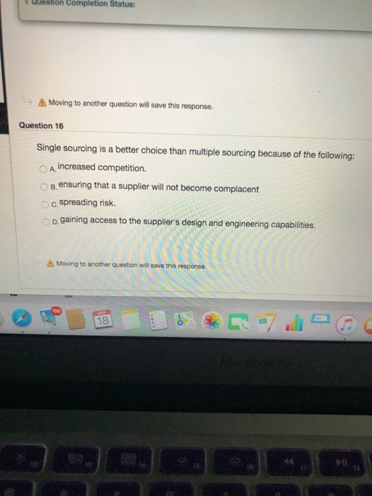 w seconds Question Completion Status: Moving to