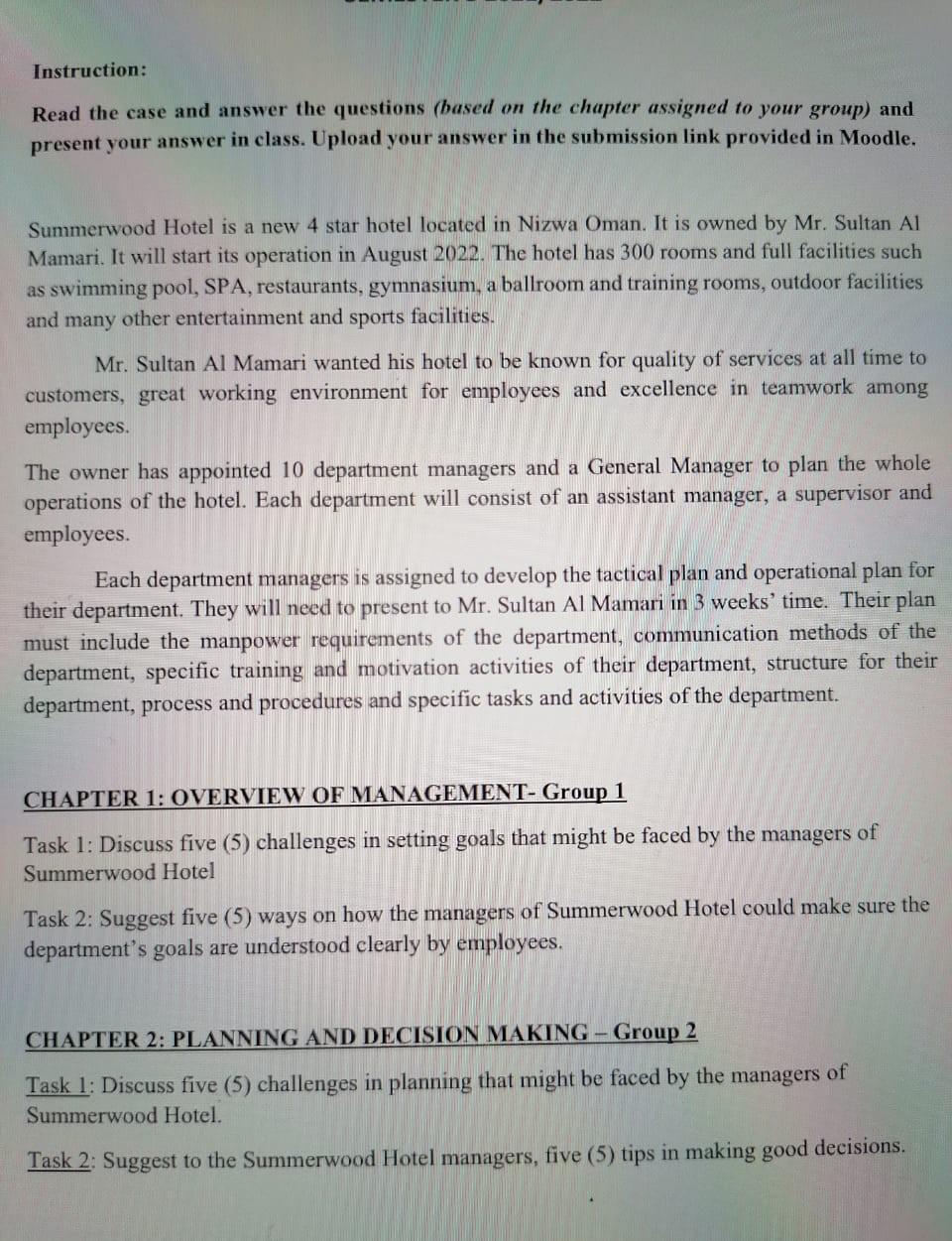 CHAPTER 3: ORGANIZATION STRUCTURE-Group 3 Task 1: