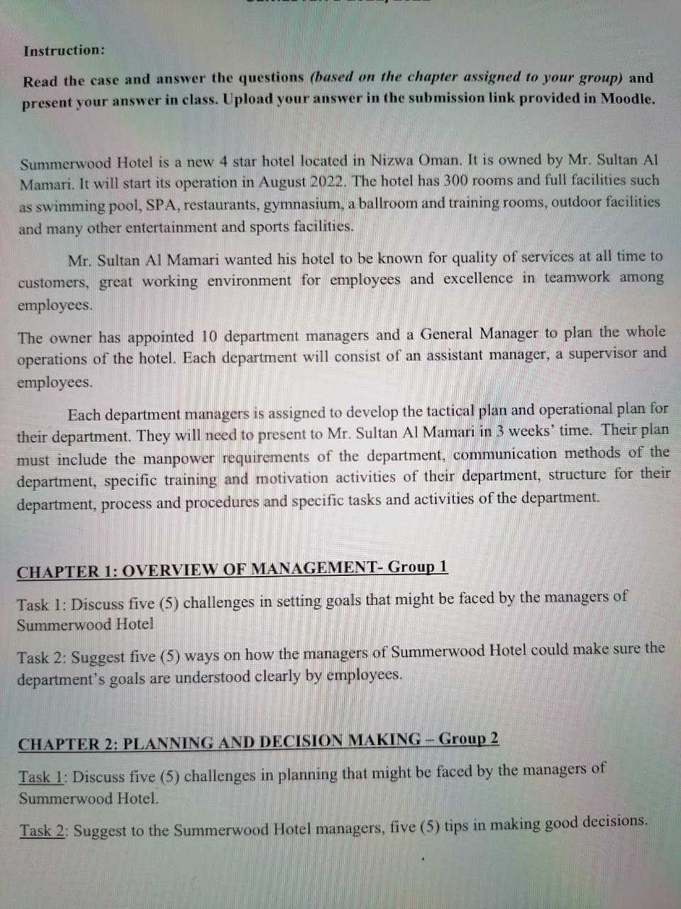 CHAPTER 3: ORGANIZATION STRUCTURE-Group 3 Task 1: