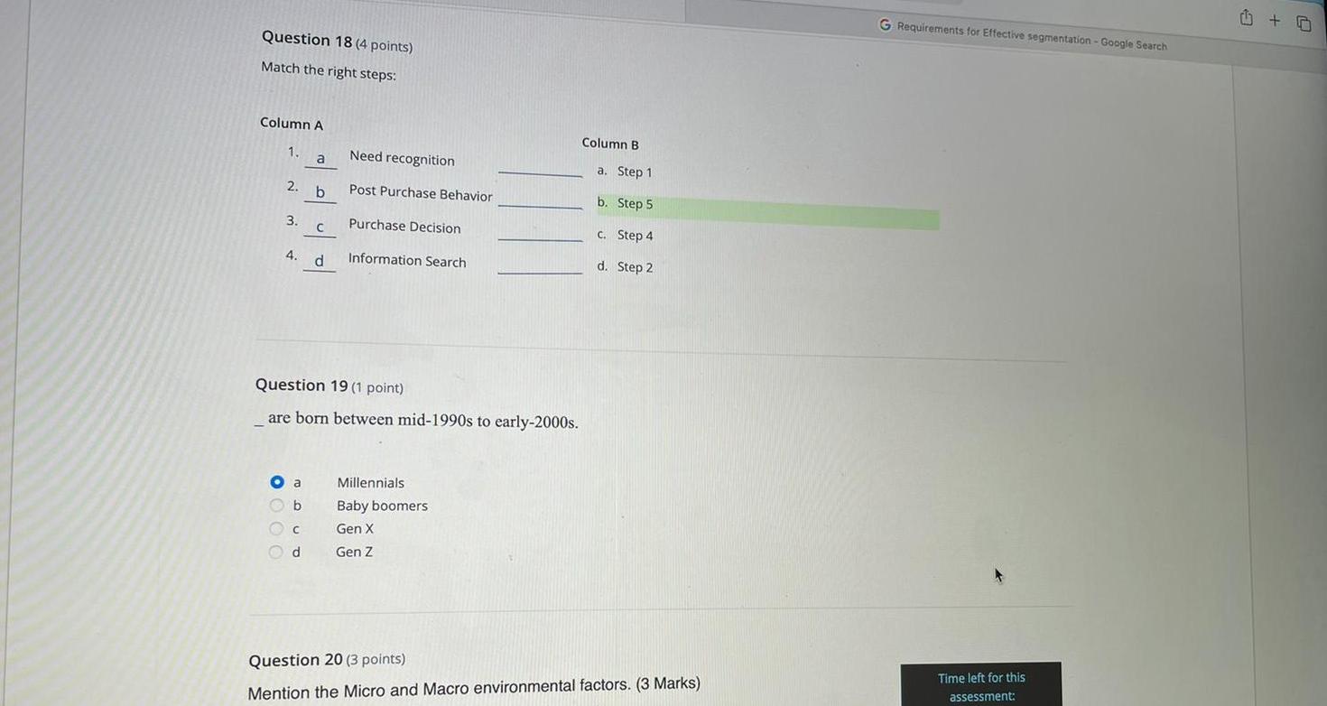 18 G Requirements for Effective segmentation -