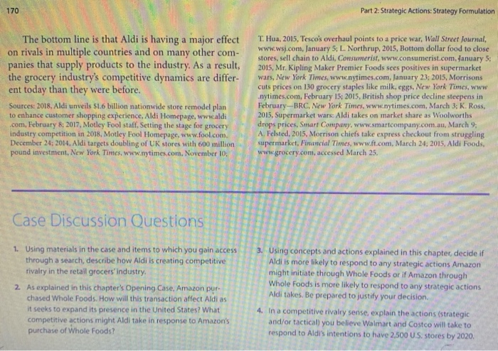 please answer case questions Aldi started as a