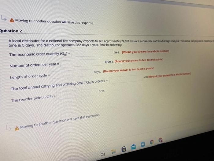 question 2) A local distributor for a national