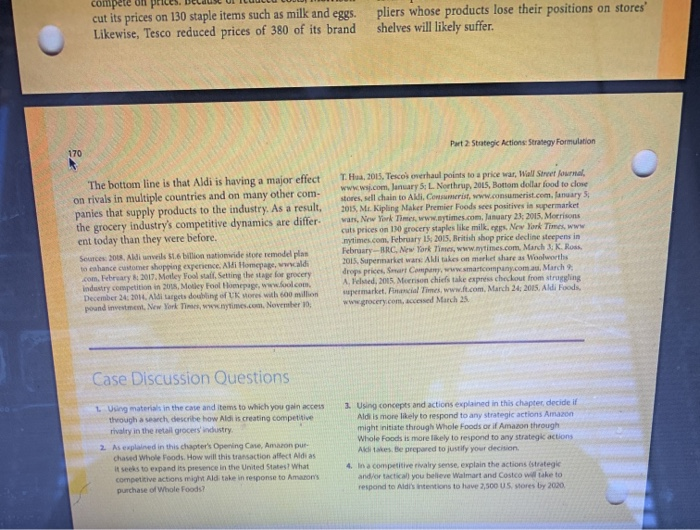 please answer case questions Aldi started as a