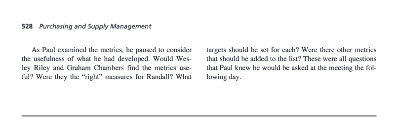 Are there other metrics that should be added to