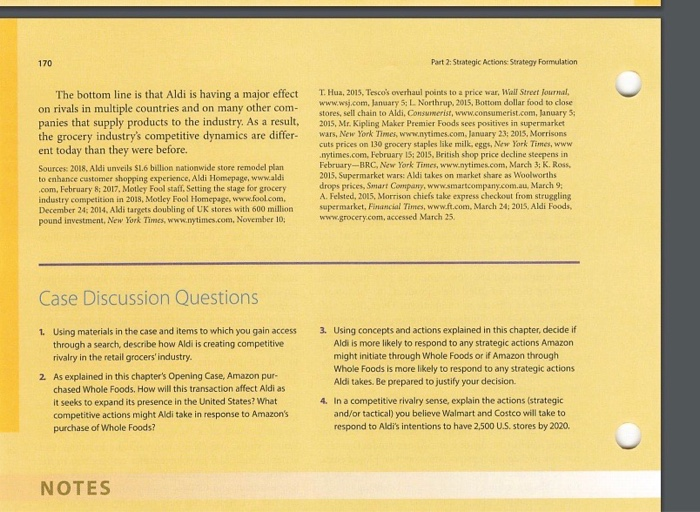 please answer case questions Aldi started as a