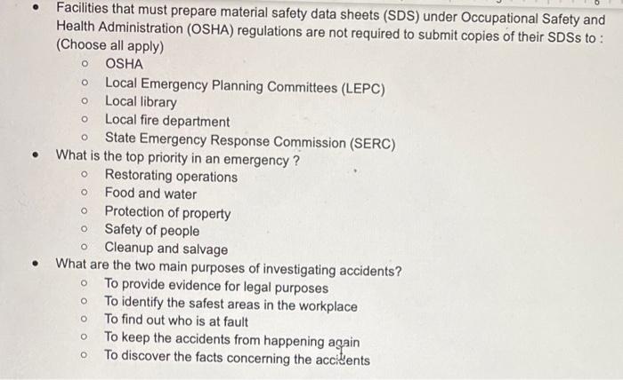 the four main types of hazards to which you might