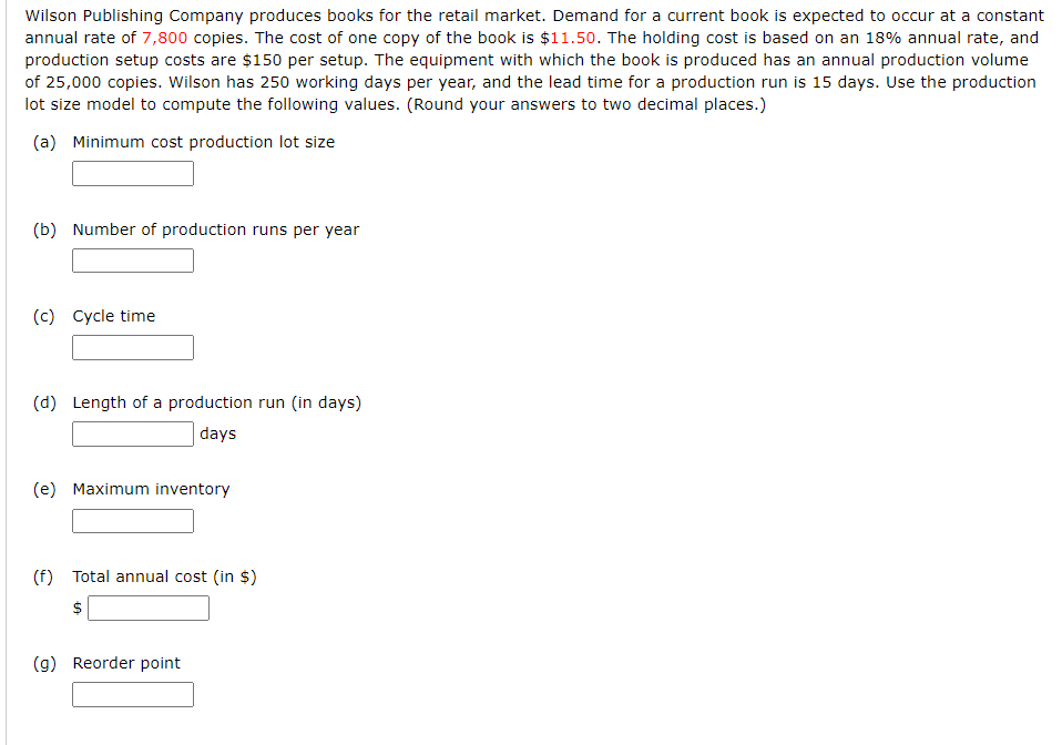 Wilson Publishing Company produces books for the