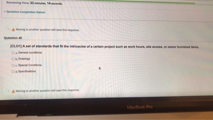 Question Completion Status: A Moving to another