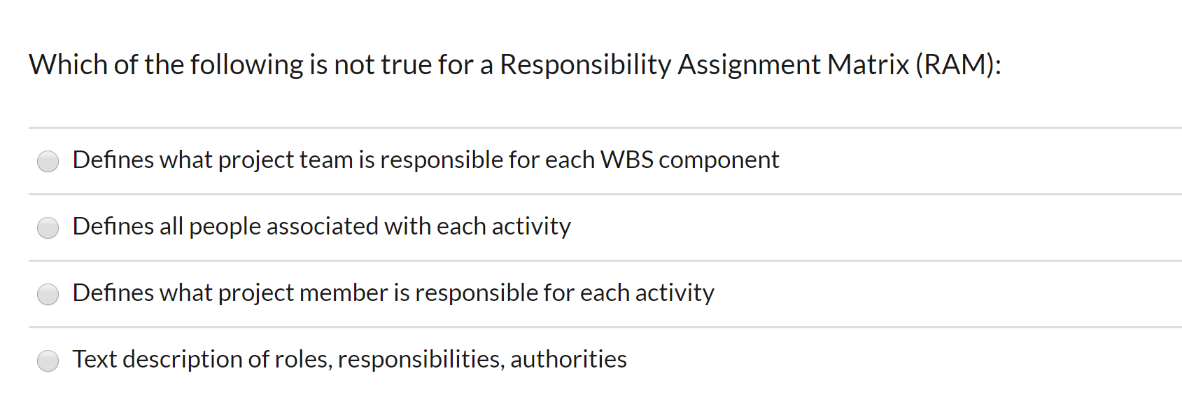 Which of the following is not true for a