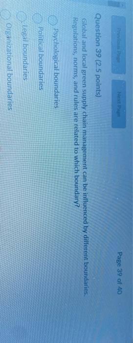 Question 40 (2.5 points) Saved What are some of