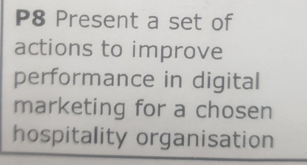 1500+ Words P8 Present a set of actions to