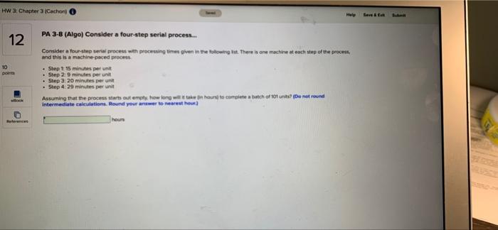 HW a Chapter 3 (Cachoni 12 10 po PA 3-8 (Algo)